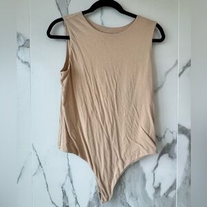Nuuds Tan Sleeveless Bodysuit